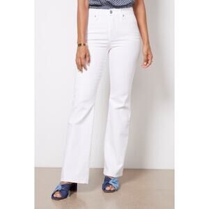 GOOD AMERICAN Women's Good Classic Bootcut Jeans 0/25 White High Rise NWT FLAW